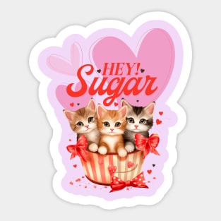 Cats Inside Valentine Gift - Vintage Art For Cat Lover Sticker